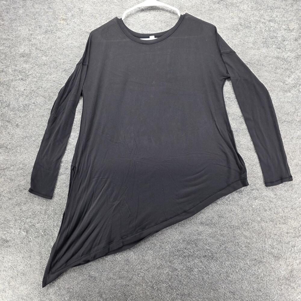 Lululemon T-Shirt Womens 6 Black Tunic Crew Neck Long Sleeve Relaxed Lightweight
